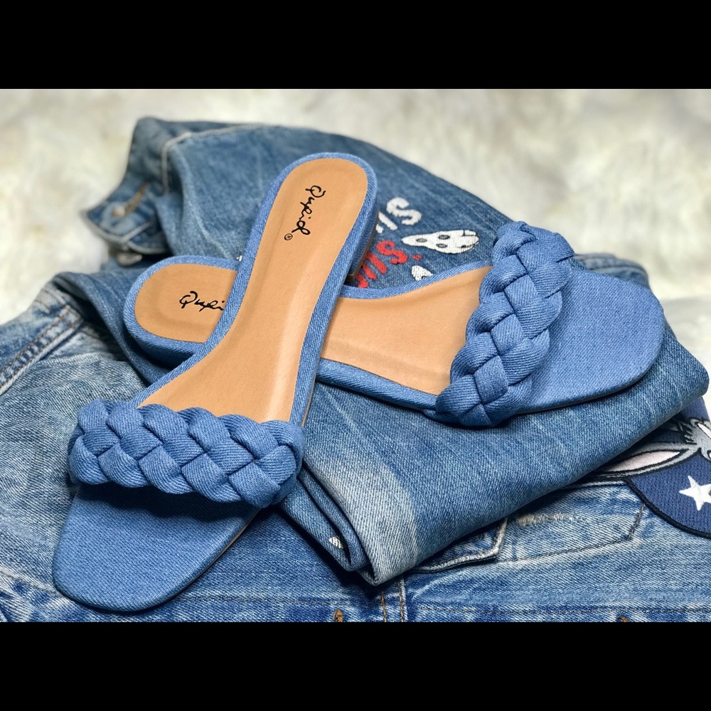 Denim Braided Sandal